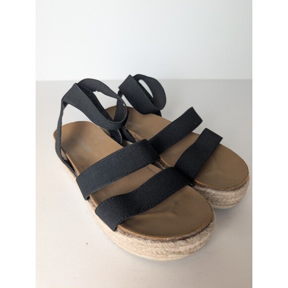 Girl's Steve Madden Kids' Jkimmie Black Platform Sandal Espadrille Summer Size 3 - Picture 1 of 12